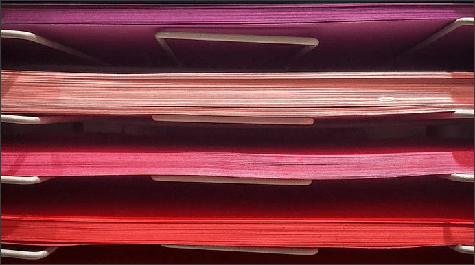 Picture of nicely organized colour sheets.
